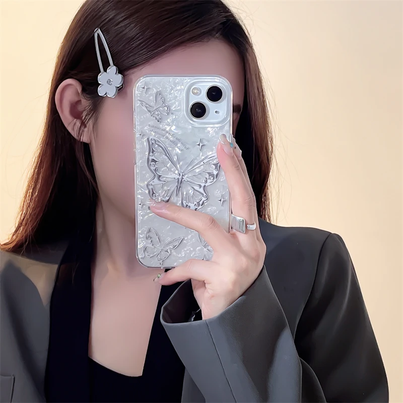 Butterfly Marble Phone For Samsung A13 a23 a14 a34 54 12 52 A72 A32 A22 A42 A33 A53 A73 51 A71 A31 a21S Conch Pattern Soft Cover