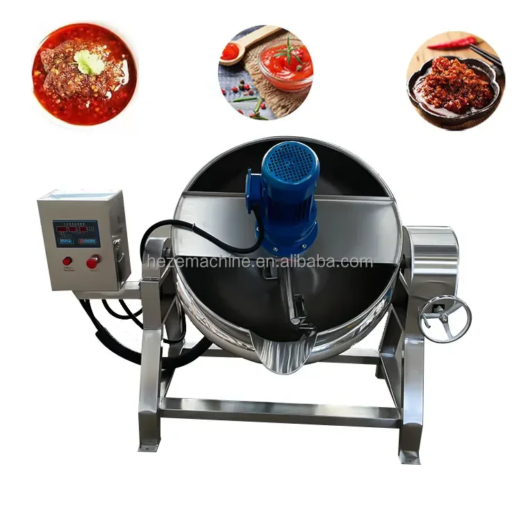 

500 Liter Steam Jacketed Cooking Pot With Stirrer Double Jacketed Kettle With Mixer Steam Jacketed Kettle Price