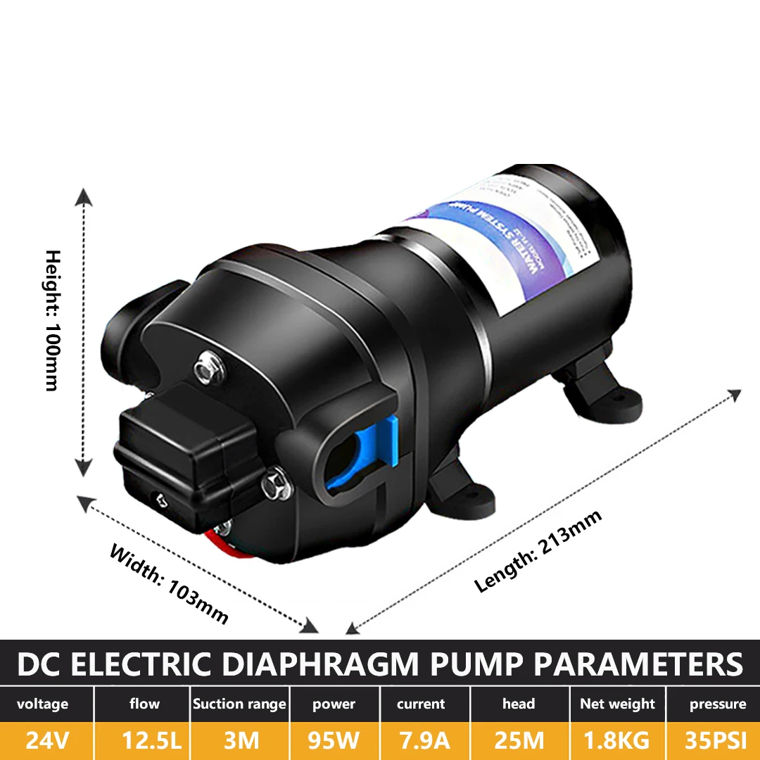 

DC Small Water Pump for Recreational Vehicle RV Diap Self Priming Booster Pump Marine Supply 12V 24V