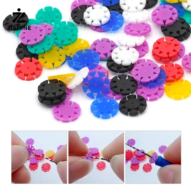 100PC dental supplies counting piece silicone ring root canal file counting ring disinfection color counting piece disposable