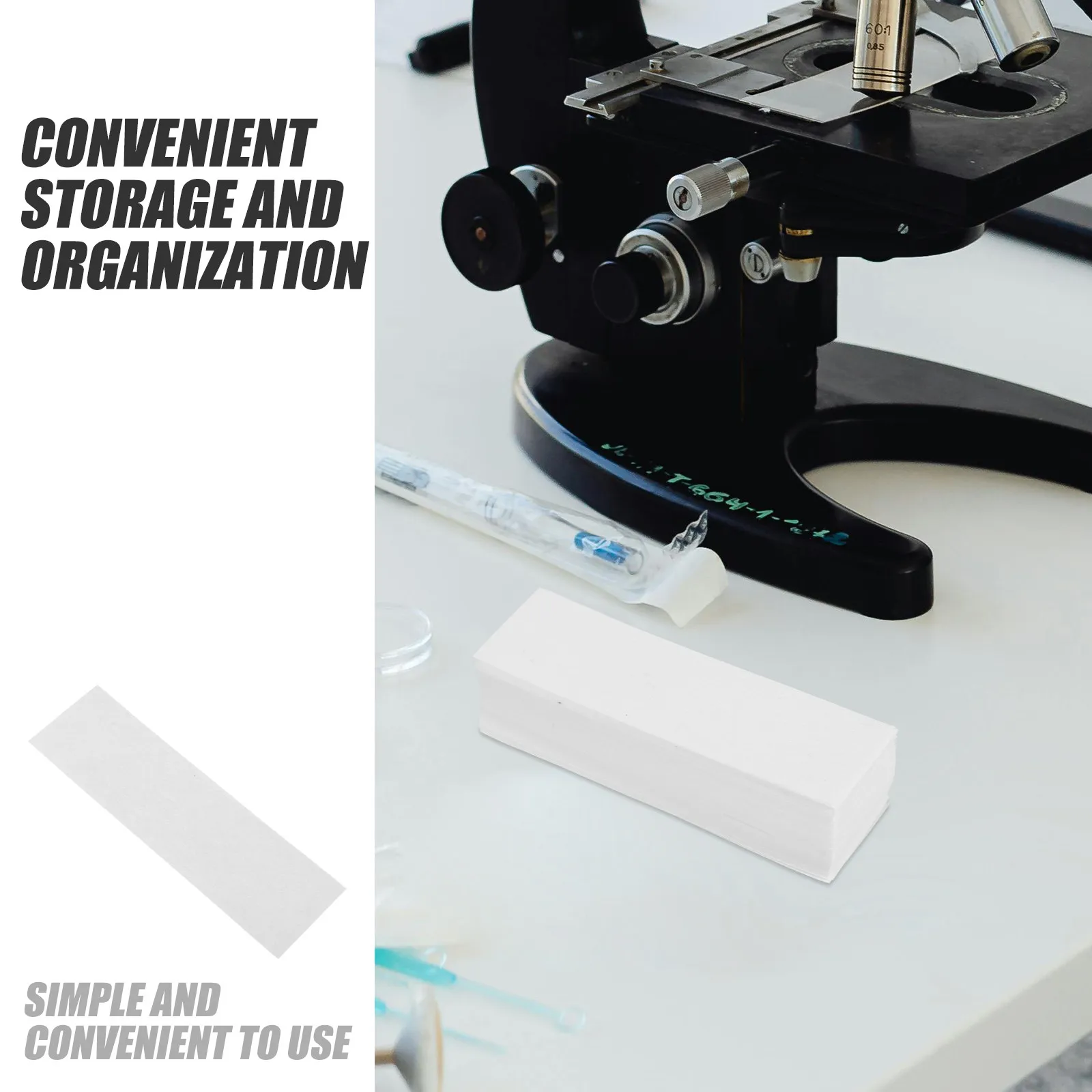 100 Sheets Science Experiment Paper Strip Laboratory Blotting Paper Quick Absorption for Chemistry Testing Biological Microscope