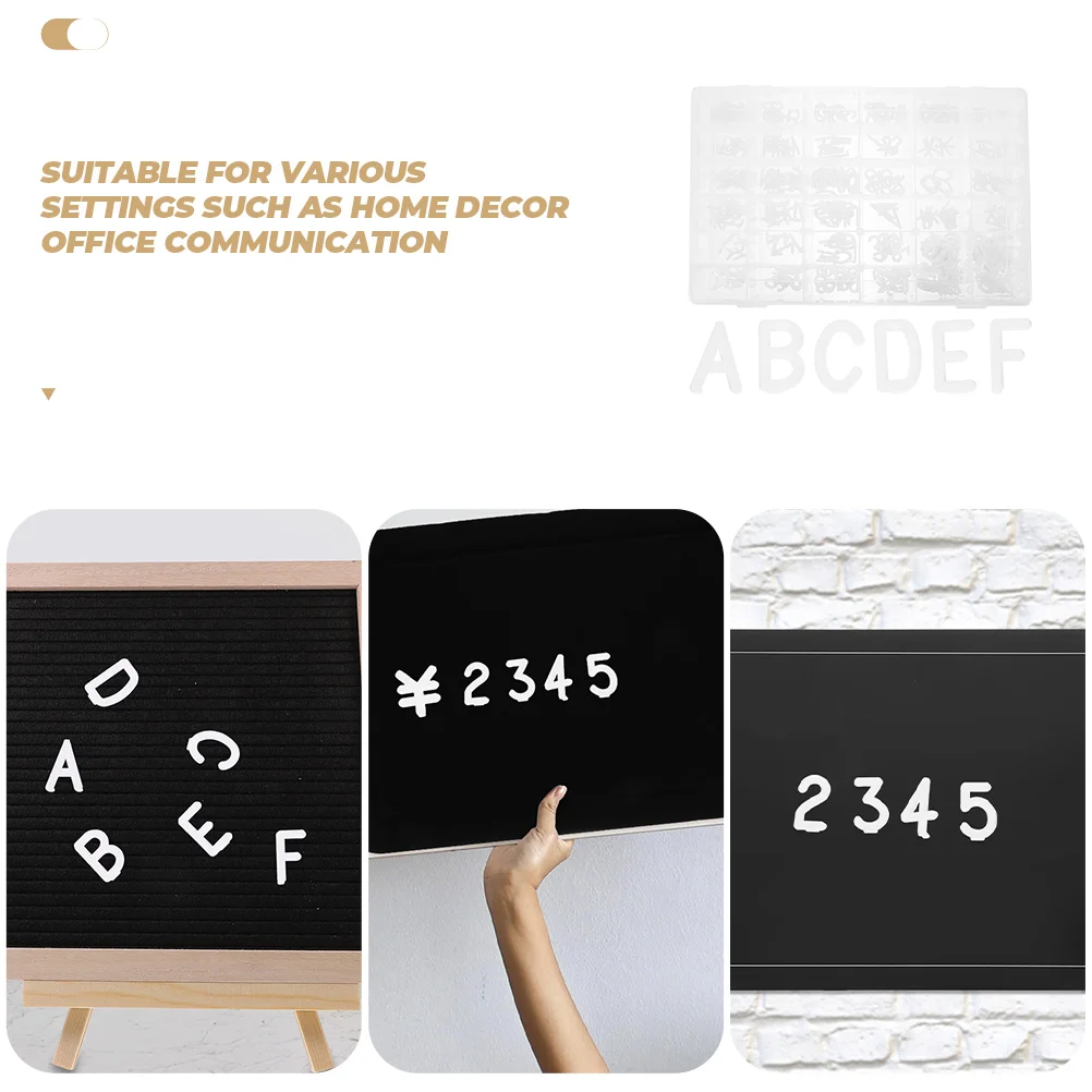2 Sets Alphabet Message Board Plastic Letters for Bulletin Boards Reusable Felt Accessories