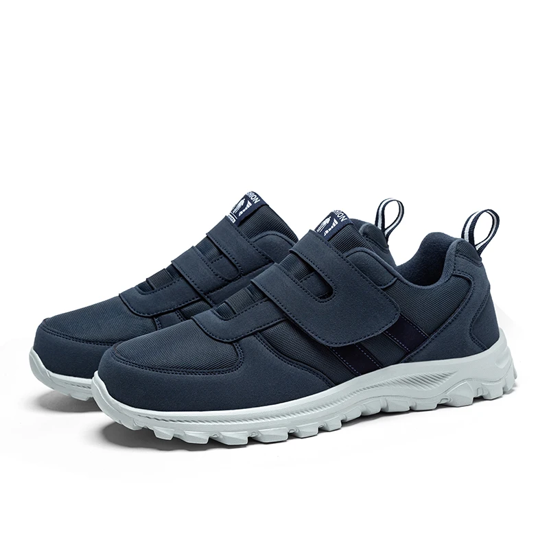 Diabetic Shoes for Men Comfort Walking Shoes for Elderly Swollen Feet Orthopedic Adjustable Double Strap Hook and Loop Sneakers