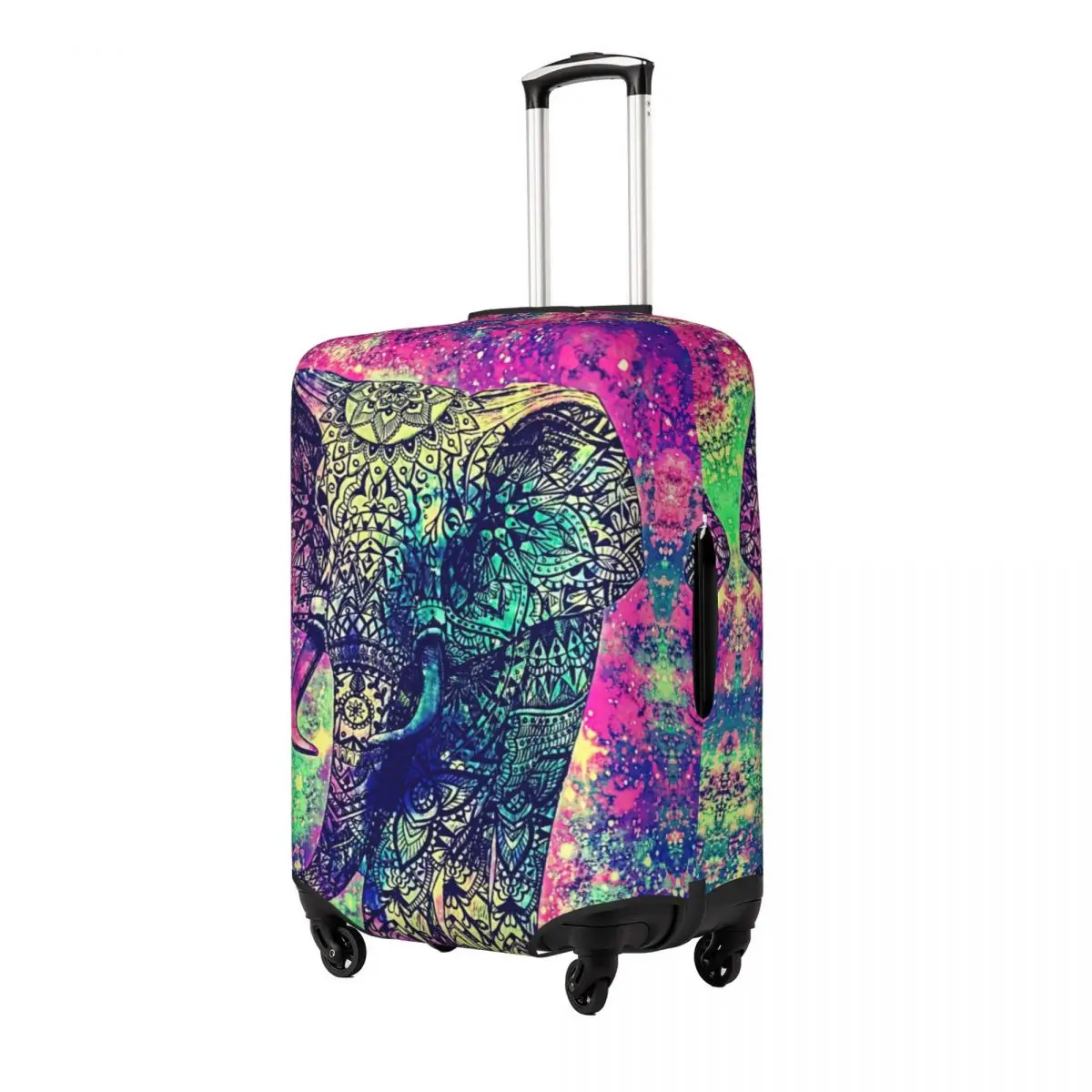 Elefante Colorido Indiano Imprimir Bagagem Protetora Poeira Cobre Elastic Waterproof 18-32inch Suitcase Cover Viagem Acessórios