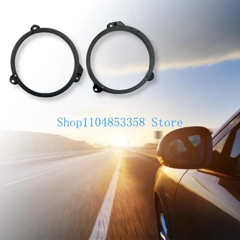 652F Noise Reducing Speaker Gasket Pair ABS Anti Rust Construction Horn Vibration Dampener Spacer Simple Installs for Auto