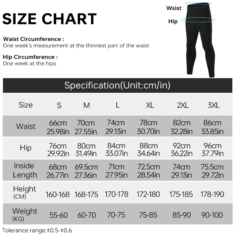 X-TIGER Winter Cycling Pants with Back Pocket 5D Gel Padded Men Fleece Sports Warm Long Pants MTB Road Ski Motorcycle Bike Pants