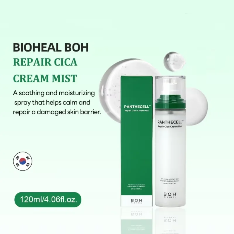 

Корейский увлажняющий спрей-мист Panthecell Repair Cica Cream Mist для лица, перед макияжем, увлажняющий и придающий сияние крем-спрей, 120 мл, уход за кожей лица
