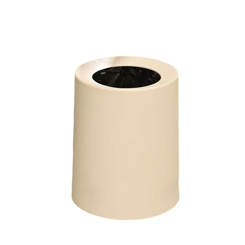 Nordic Trash Can Double-layer Household Simple Living Room Bedroom Kitchen Bathroom Office Creative Toilet Round Cylinder