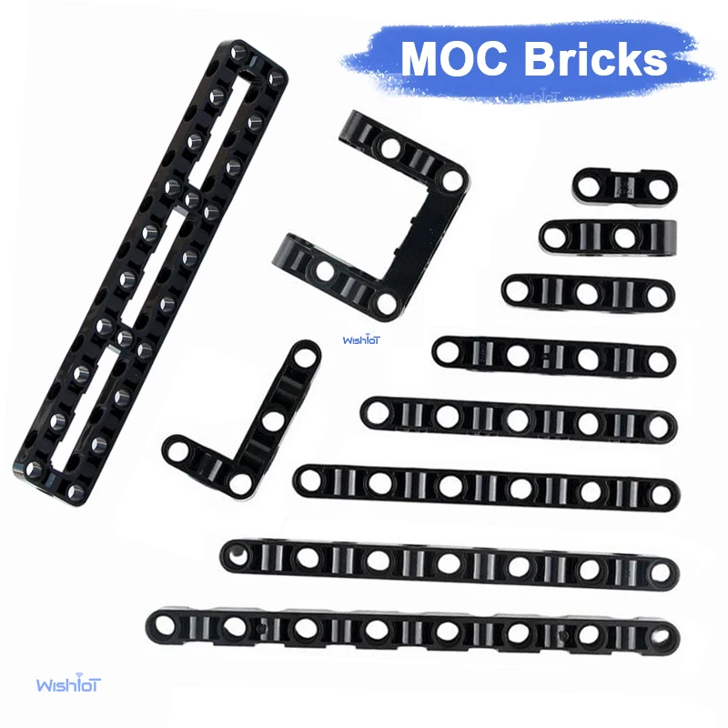 5pcs/lot Liftarm Perpendicular Holes Thick Classic Educational MOC Technological Bricks DIY Parts EV3 DIY Kid Toy