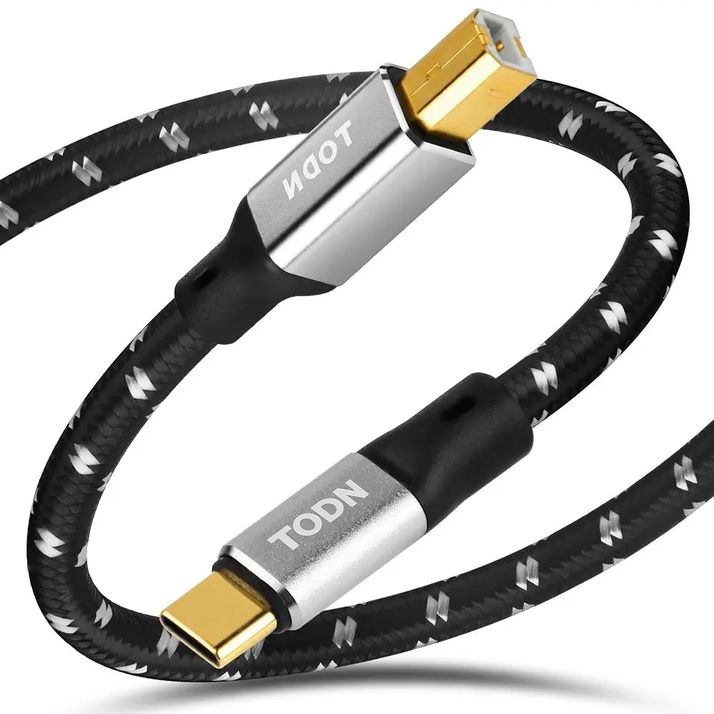 

High-Quality USB-B to USB-C Cable with Enhanced OC Core for Audio Devices and Laptops