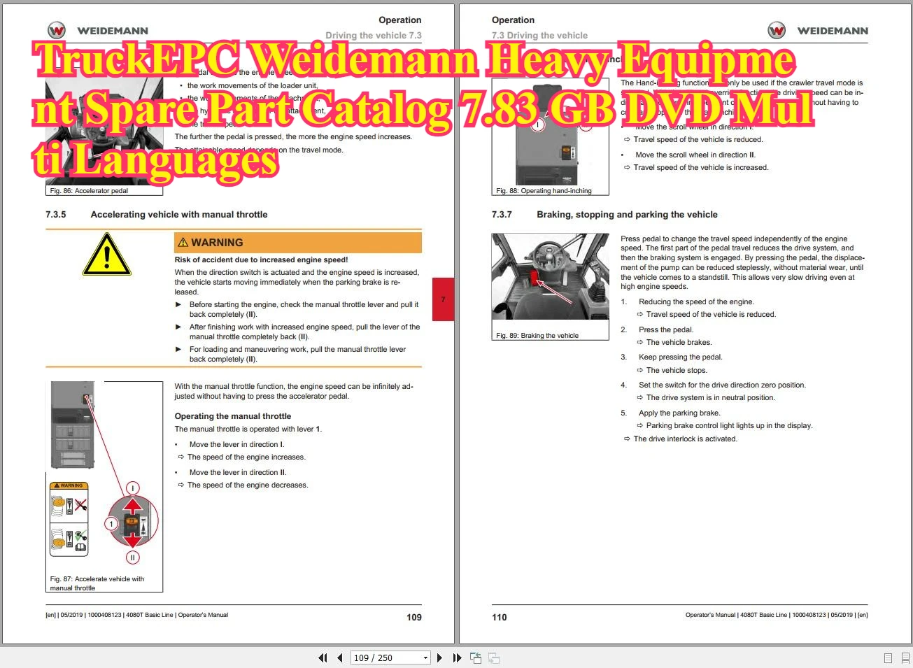 

Каталог запасных частей TruckEPC Weidemann для тяжелого оборудования 7,83 ГБ DVD Многоязычный