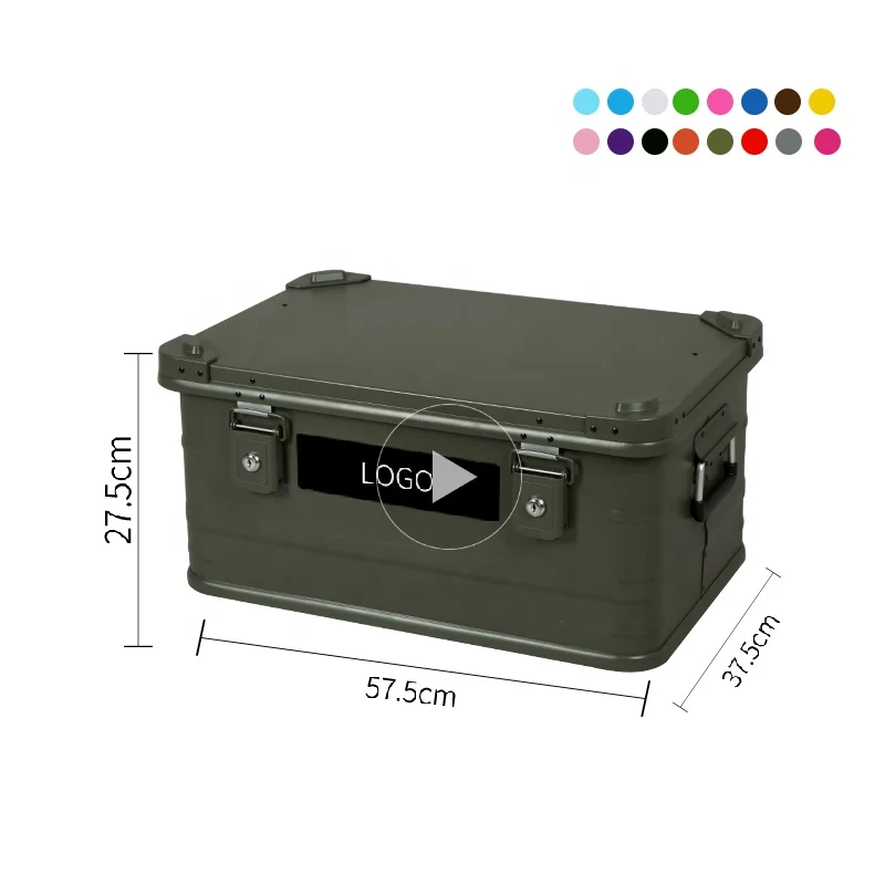 50L Aluminum Camping Storage Box Green Advanced Technology Good Price Multifunctional Outdoor Foldable Storage