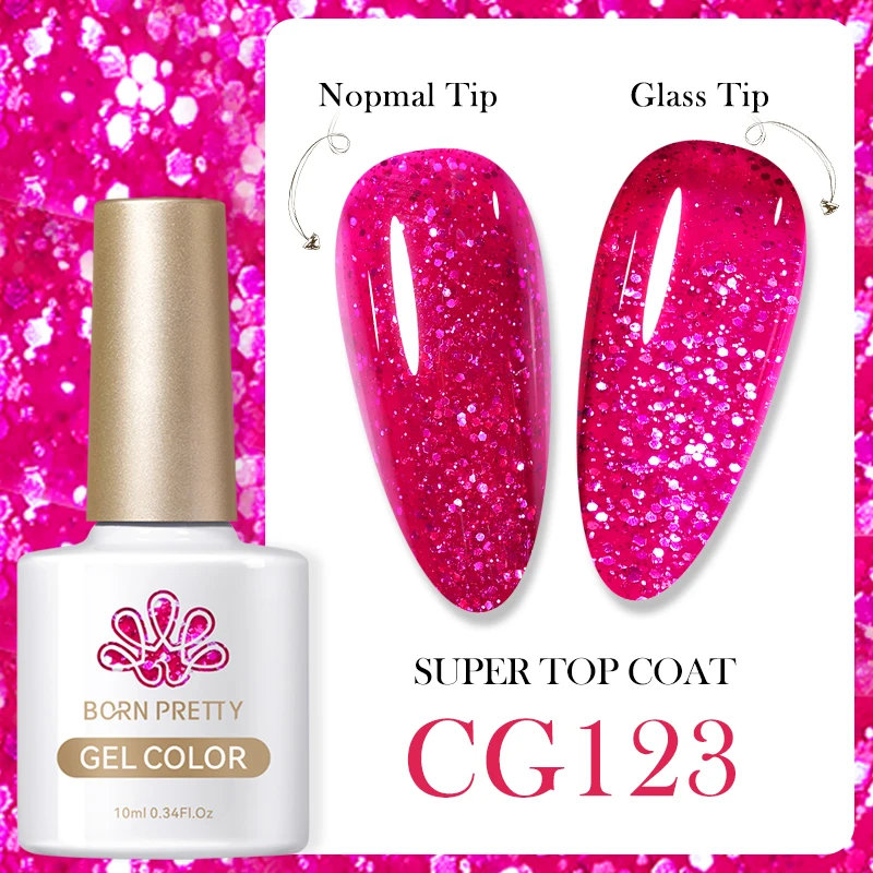 BORN PRETTY 10ml Ancora Rot Farbgel Nagellack Super Leuchtender Lack Semi-Permanent Herbst Winter Trendige Nägel für DIY-Nägel zu Hause