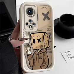 nova8 Cartoon Box Man Silicone Phone Case On For Huawei Nova 10 11 12 8 9 6 7 8 Pro SE 7i 12ultra Y70 71 61 62 Plus Square Cover
