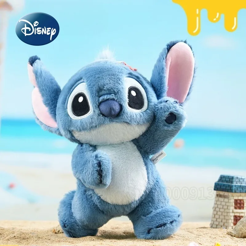 Oryginalna pluszowa lalka Stitch od Disneya, 35 cm, pluszowa lalka z kreskówki, zabawka dla dzieci z ruchomymi kończynami, pluszowa zabawka dla dzieci, prezent urodzinowy
