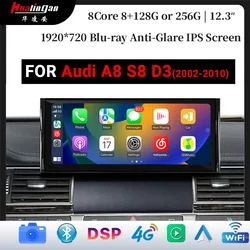Hualingan Stereo for Audi A8 D3 2002-2010 Android 13 Auto Touch Screen Car Multimedia Stereo Carplay Android AutoRadio Head Unit