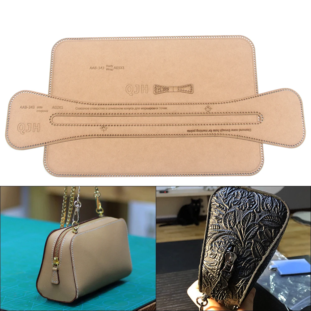 DIY Handmade Leather Craft kraft Paper Drawing Design Template Acrylic Version Handbag Commuter Bag Paper Pattern