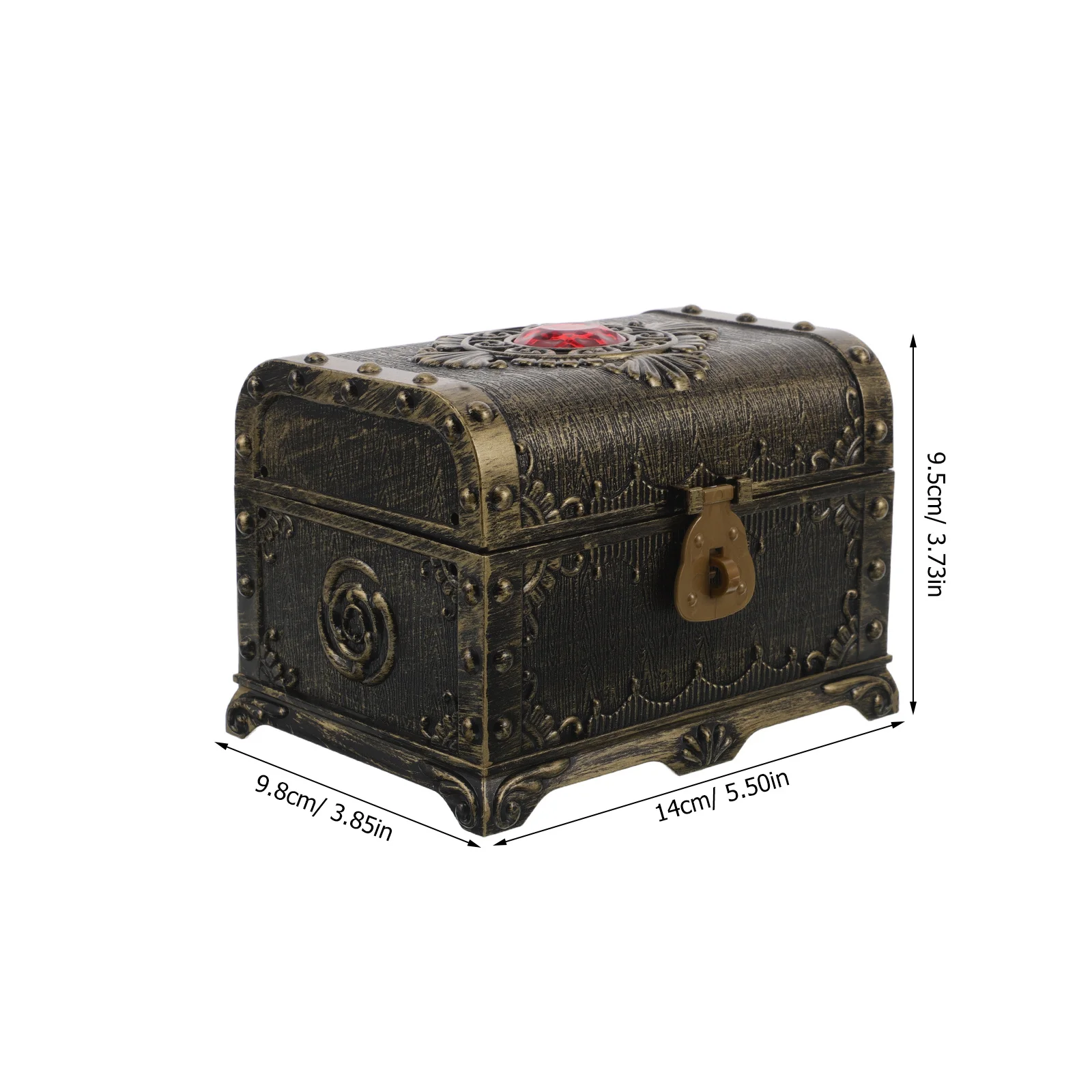 خمر القراصنة صور جذع 5.5X3.85X3.73 بوصة قابل للقفل البلاستيك الكنز الصدر للأطفال تخزين مغامرة اللعب منزل مكافأة #6