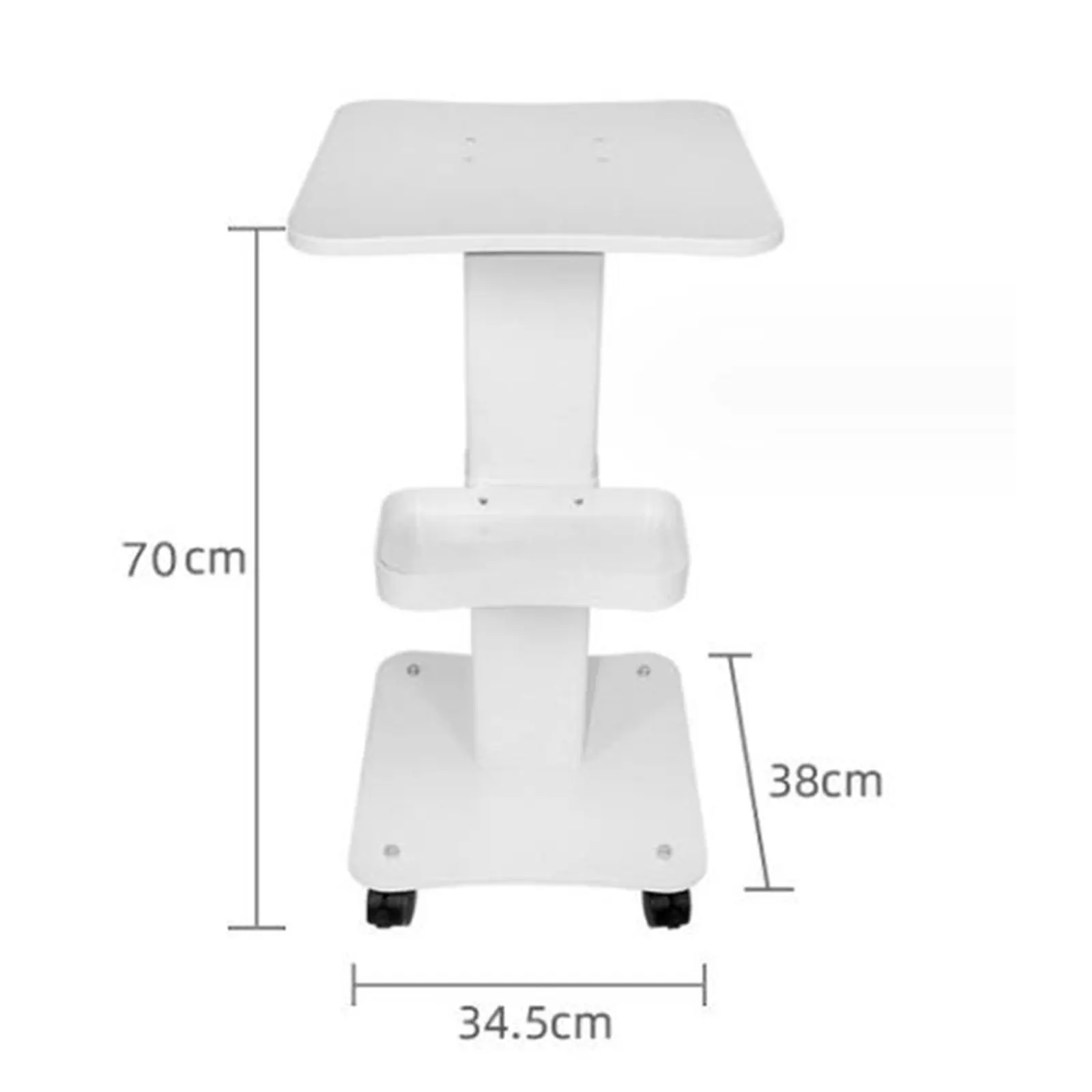 Mobile Utility Cart Storage Tray Esthetician Cart Beauty Instruments Cart Salon Trolley with Wheels Barber Shop Rolling Trolley