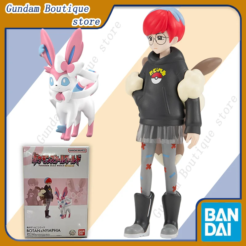 Bandai Genuine Pokemon SCALE WORLD Paldea Region BOTAN&NYMPHIA 1/20 Anime Action Figure Collectible Model Toy Ornaments Gift Kid