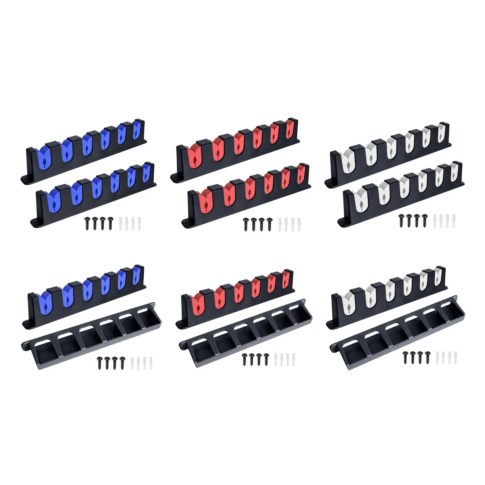 6 Slots Fishing Rod Holder Rack ABS Material EVA Pad Durable