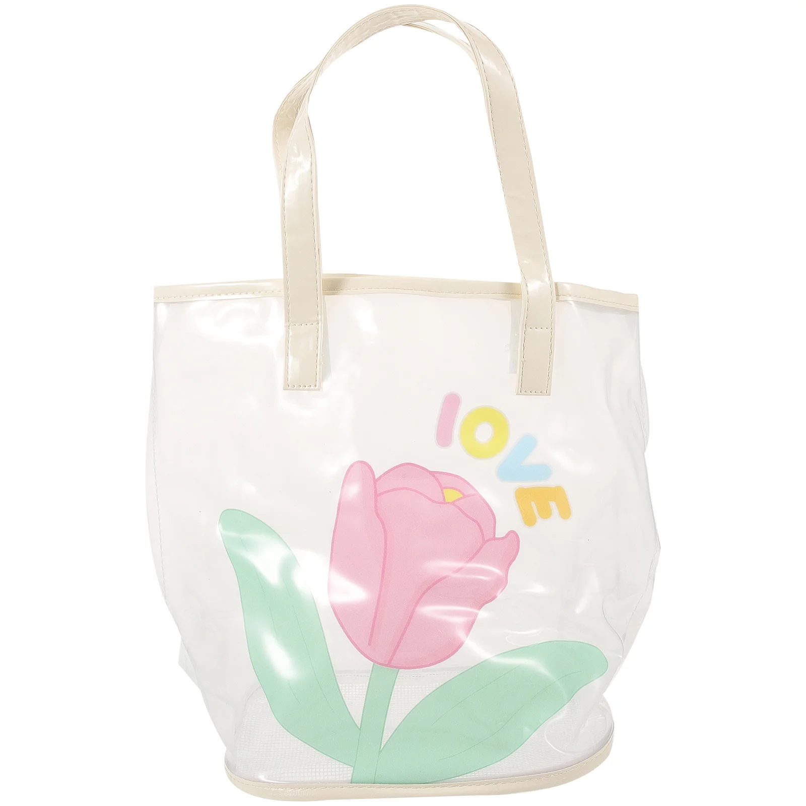 

1pcs Large Capacity Bag Beach Storage Bag For Toiletries Travel Makeup Organizer Durable Portable Multifunctional Clear