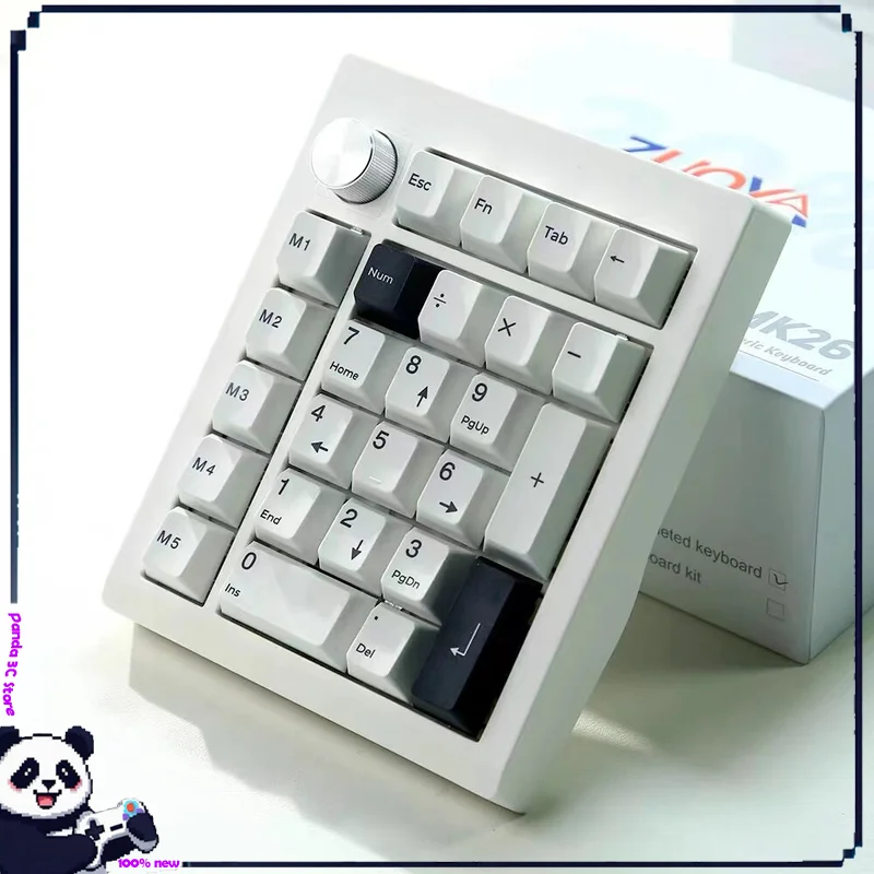 Gmk26 Numeric Keyboard Tri-Mode 2.4g Knob Qmk/Via Gasket Hot Plug Custom For Zuoya Ipad Laptop Office Game Mechanical Keyboard