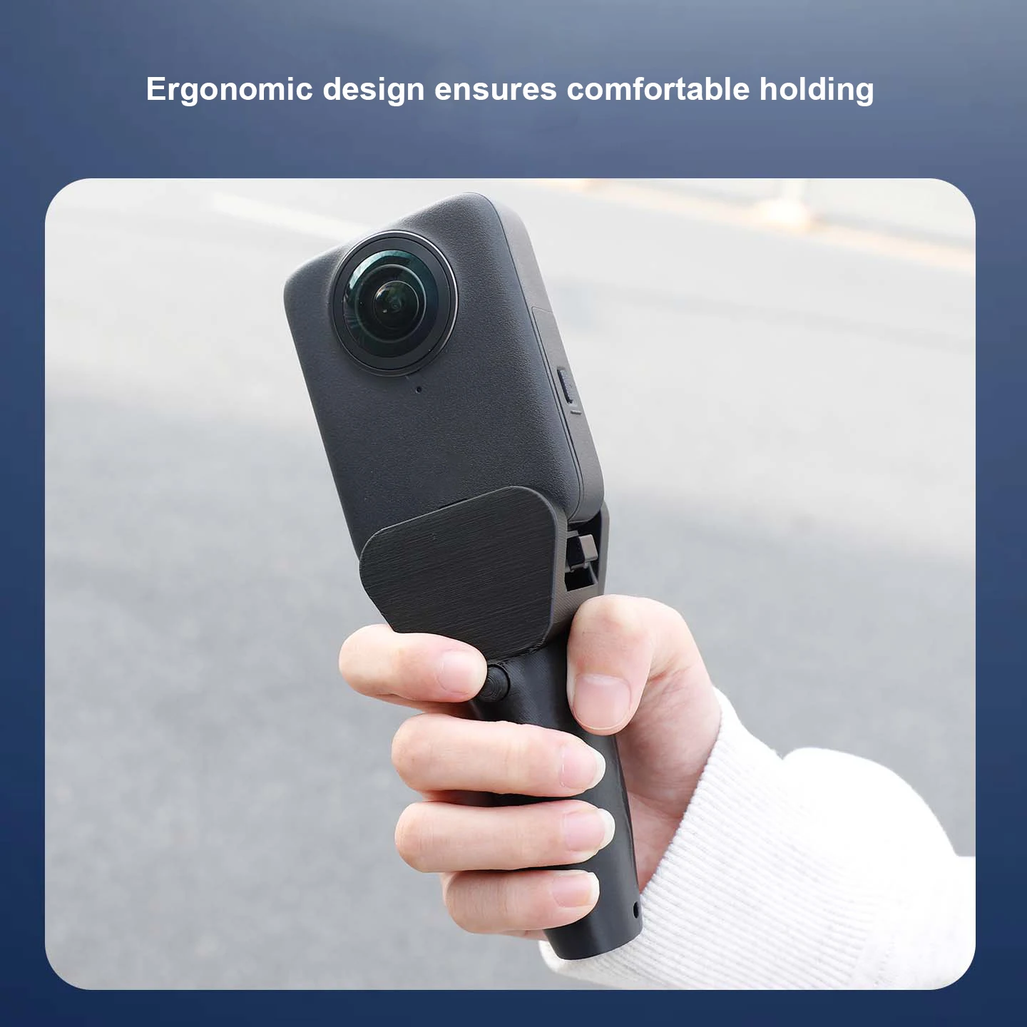 

for DJI Osmo 360 Quick-Release Handle Grip,Extension Mount, Ergonomic Handheld Stabilizer with Wrist Strap for Vlogging