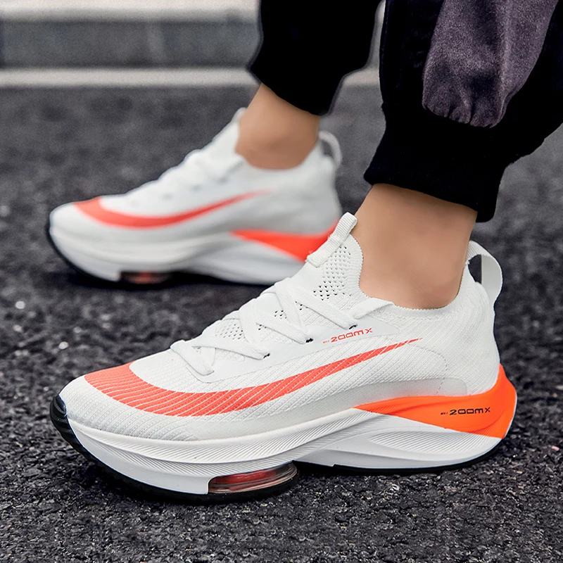 Unisex Sneakers Fashion Men Sneakers Lace Up Round Toe Cushioning Running Shoes Woman Trainer Race Breathable Couple Tenis Shose