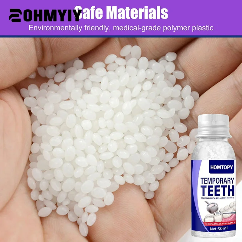 

Moldable Teeth Repair Kit Temporary Dental Replacement Kit Thermal Beads For Filling Fix The Missing And Broken Tooth Artificial