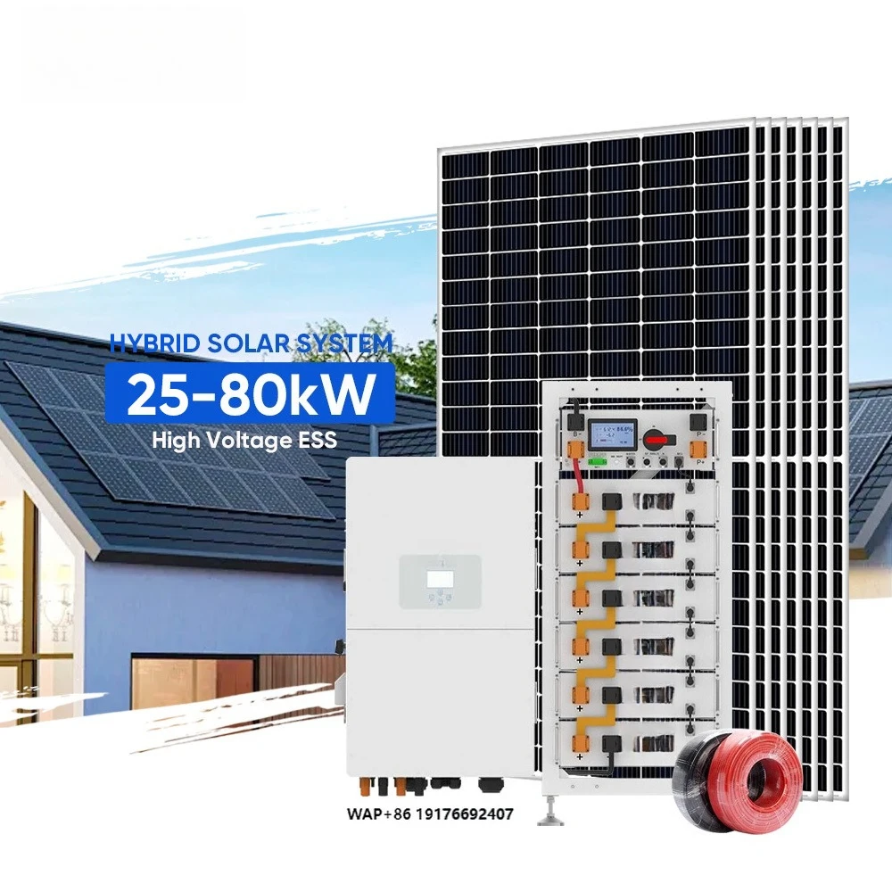 Deye Hybrid Solar Energy Storage System 25/50kW Full Set High Voltage LiFePO4 Air Cooling 380V Industrial PV System