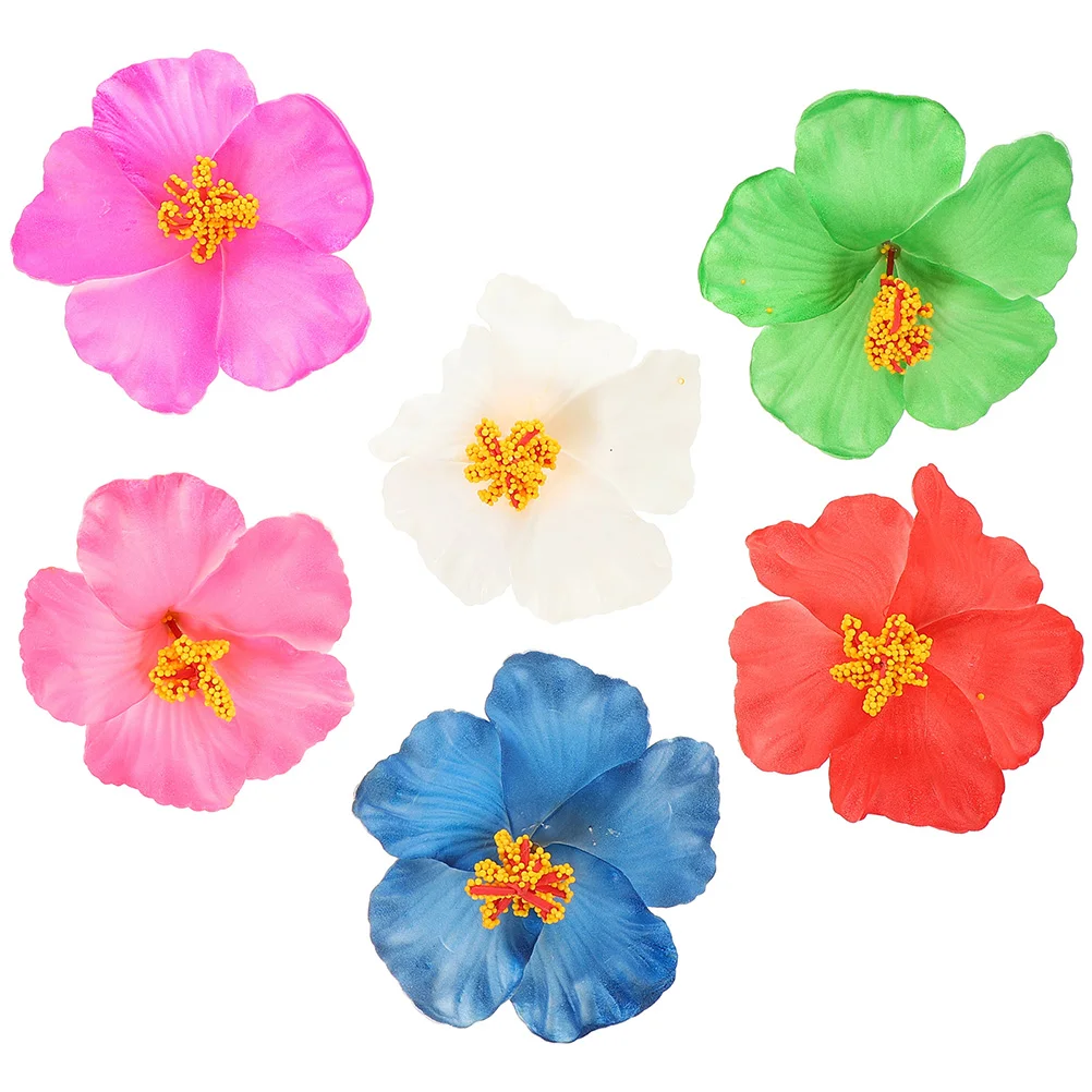 Pinzas para el cabello para decoraciones de Plumeria gruesas, accesorios rizados para niñas, flor de hierro junto al mar