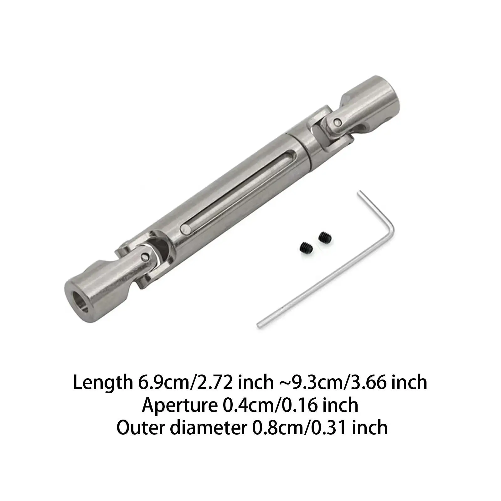 1/12 RC Car Drive Shaft with Small Wrench 69mm-93mm RC Universal Driveshaft Transmission Joint for Truck LC79 MN82 Crawler Accs