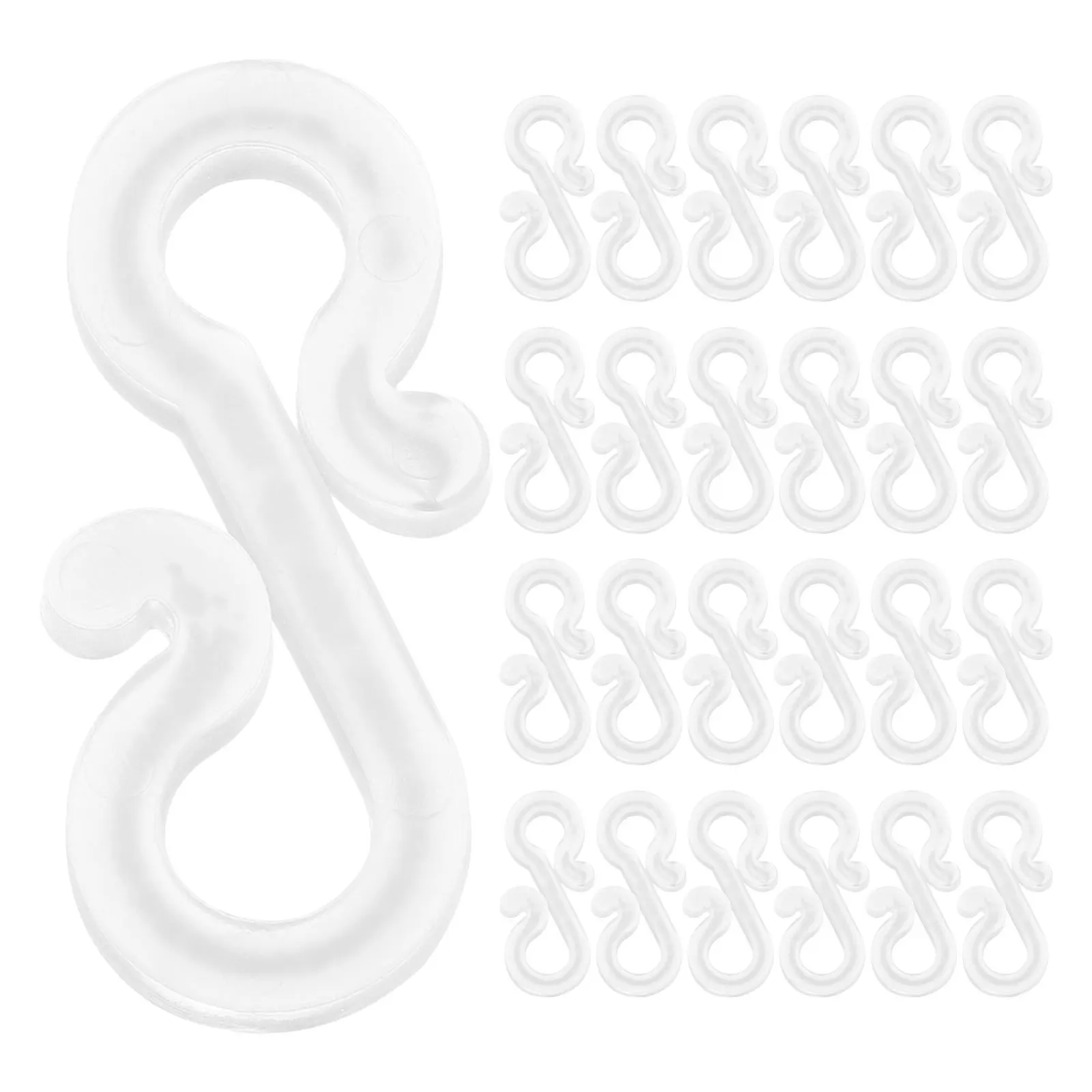 

120Pcs S Hooks for Outdoor Lights Heavy Duty Plastic Gutter Clips Support String Rope Lights Garden Deck Holiday Decor