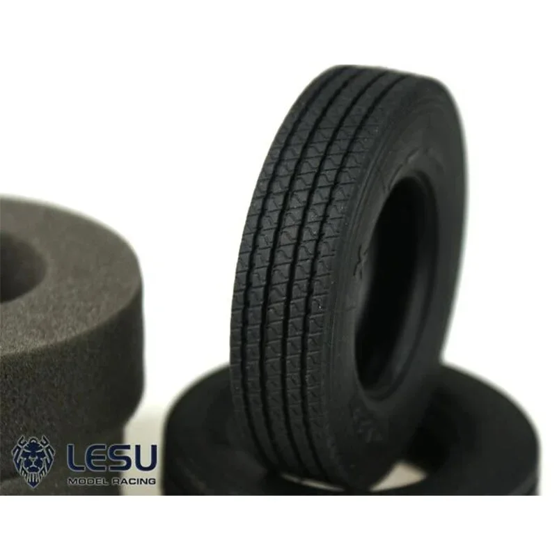 RC LESU 1/14 شاحنة تاميا الجرارات محاكاة مخطط إطار الطريق الجلود عالية الجودة المطاط الطين شاحنة الإطارات نموذج الملحقات