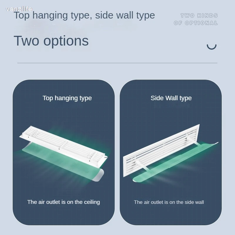 Imagem -02 - Transparente Central ar Condicionado Pára-brisas ar Condicionado Outlet Anti-direct Blowing Top Side Hanging Defletor Quarto de Hotel