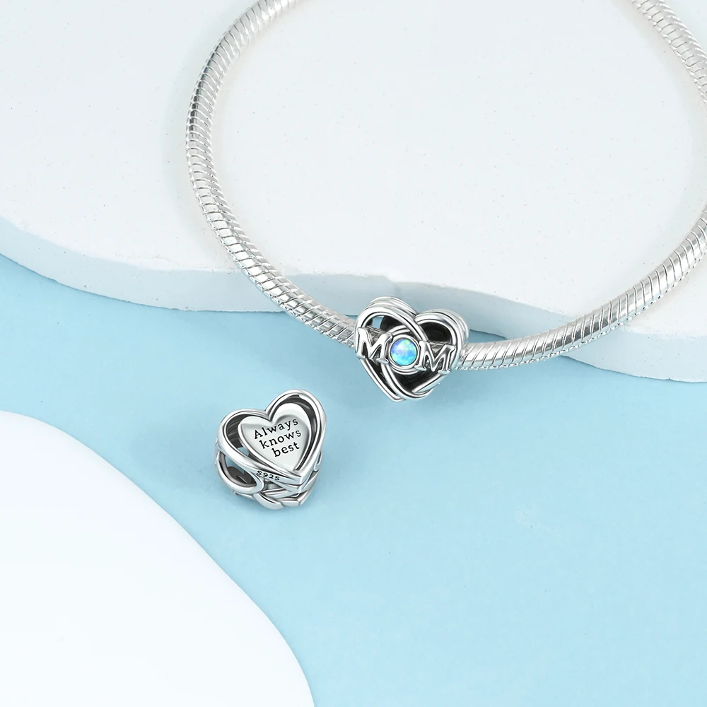 925 Sterling Silver Be Love Engravable&Multi Colored Heart-Shaped Beads Charm Fit Brand Bracelet Classic Jewelry