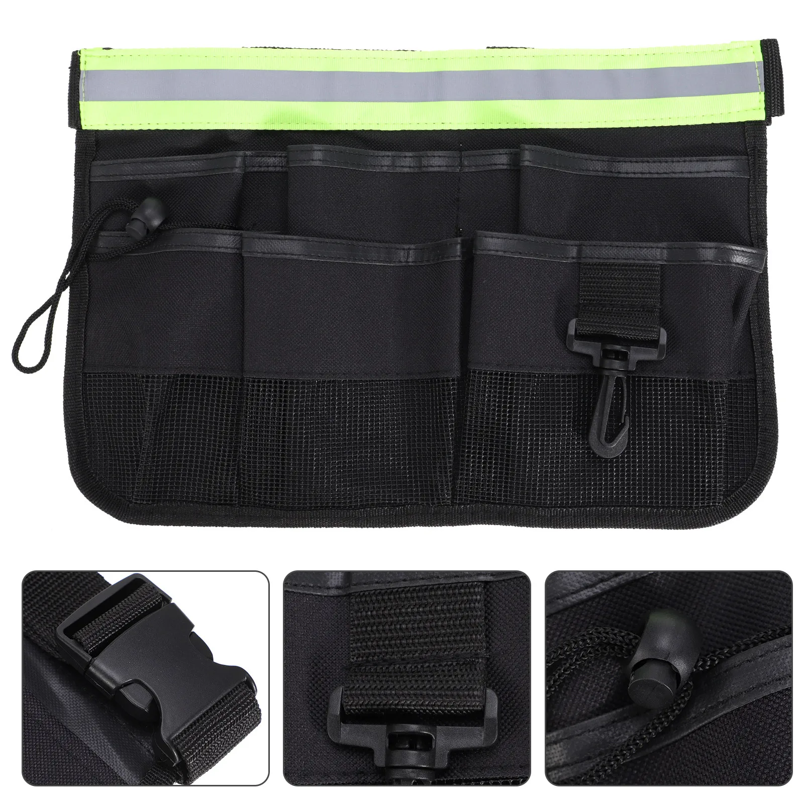 

Heavy Duty Waist Tool Bag Professional Work Tool Pouch with Multiple Pockets Adjustable Belt for Construction Workers Carpenters