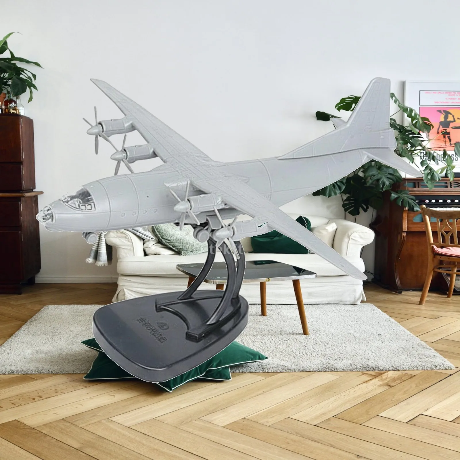 60 Pieces 1/144 Scale Aircraft Kit Movable Airfoils for Boys