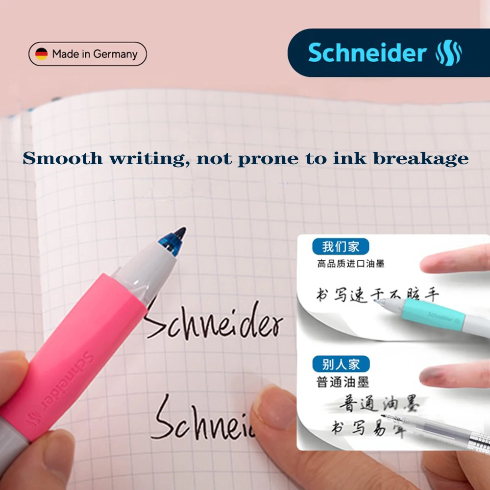 1PC Schneider Rollerball Pen Starship 0.6mm Ultra-Smooth Tip Upright Posture Triangular Pen Grip Kawaii School Stationery