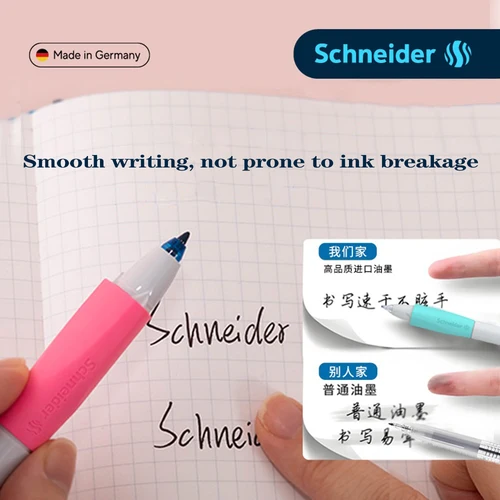 Imagen 2 del producto Bolígrafo Schneider Rollerball Starship de 0,6mm, punta ultrasuave, postura vertical, bolígrafo Triangular, agarre, papelería escolar Kawaii, 1 ud.