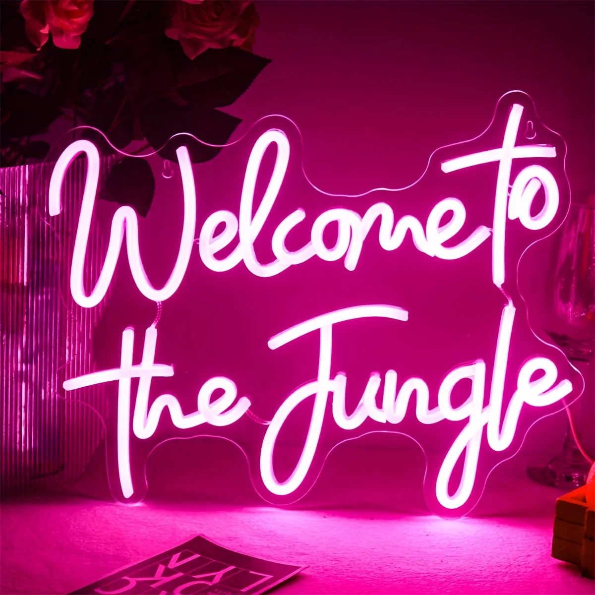 Jungle Green LED Neon Light for Bedroom Walls Room Decor Parties Weddings Engagements USB-Powered Neon Signs Design Kids Gifts