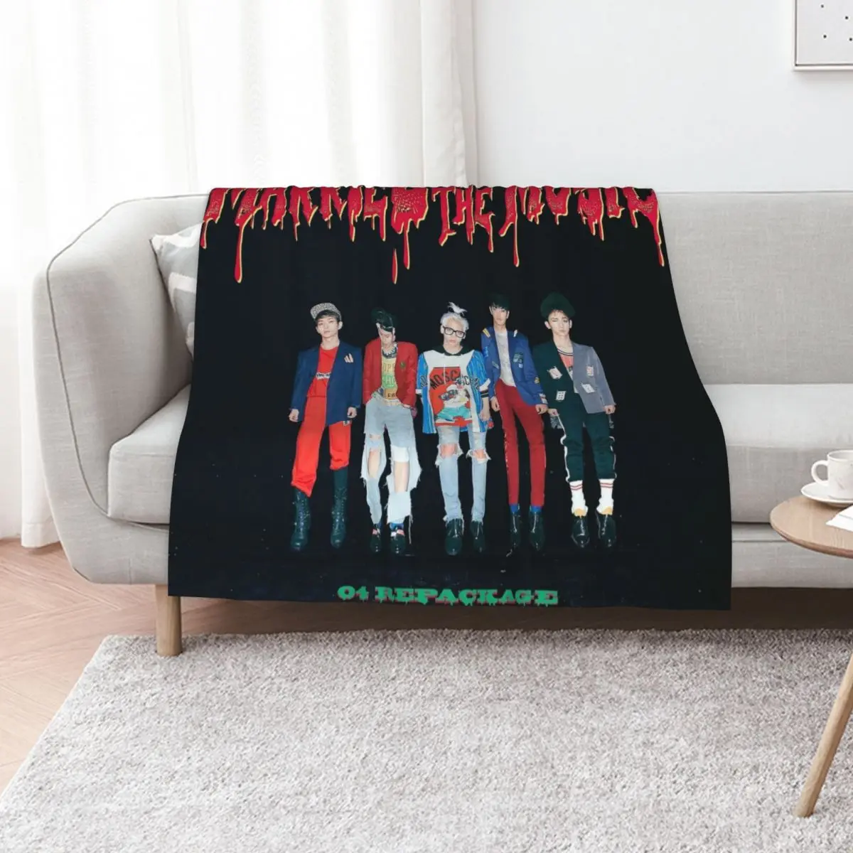 SHINee MARRIED TO THE MUSIC Throw Blanket Kid'S Cute Plaid anime Extra Large Throw for winter Blankets