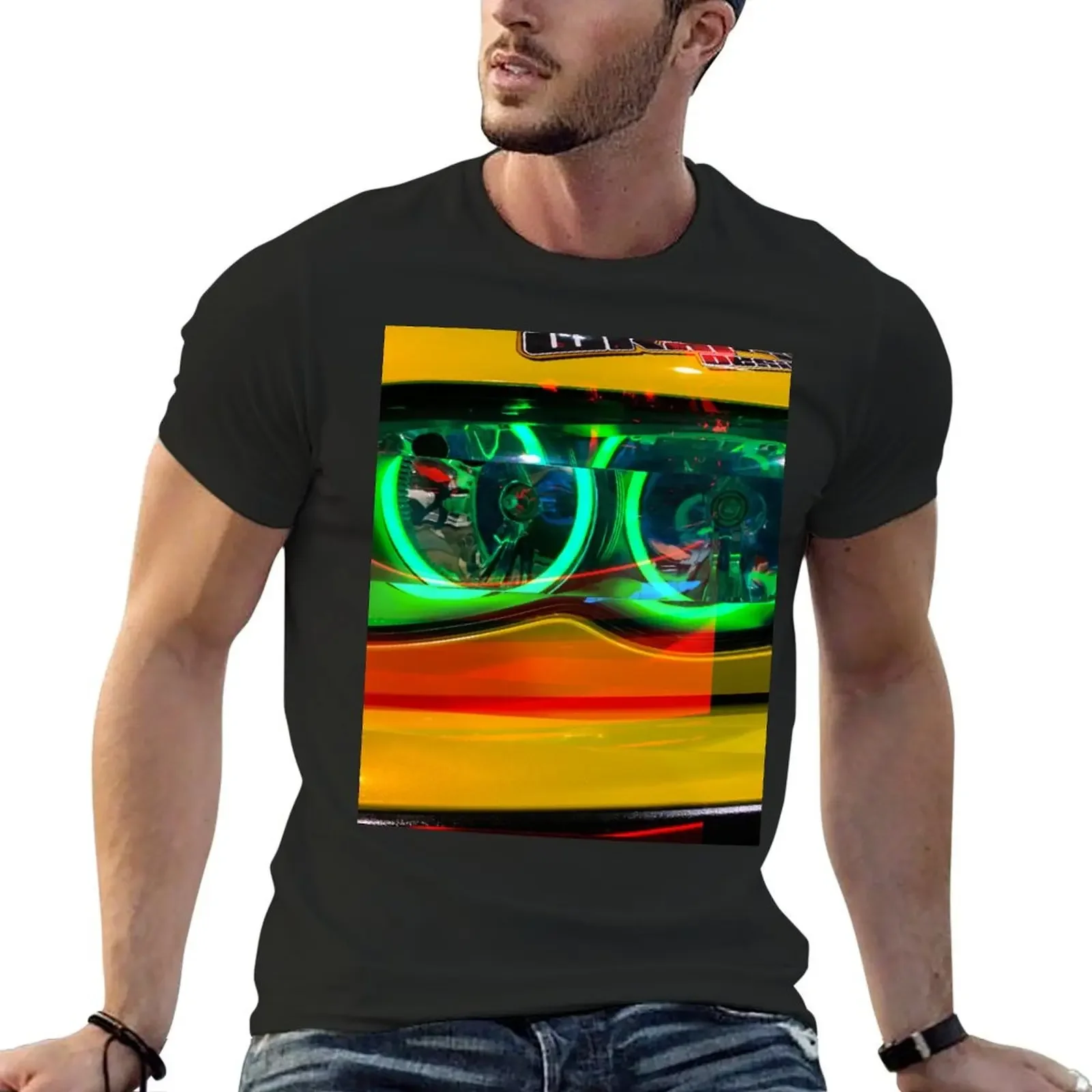 Car Glitch T-Shirt Clothing Luxury man men graphic t shirts