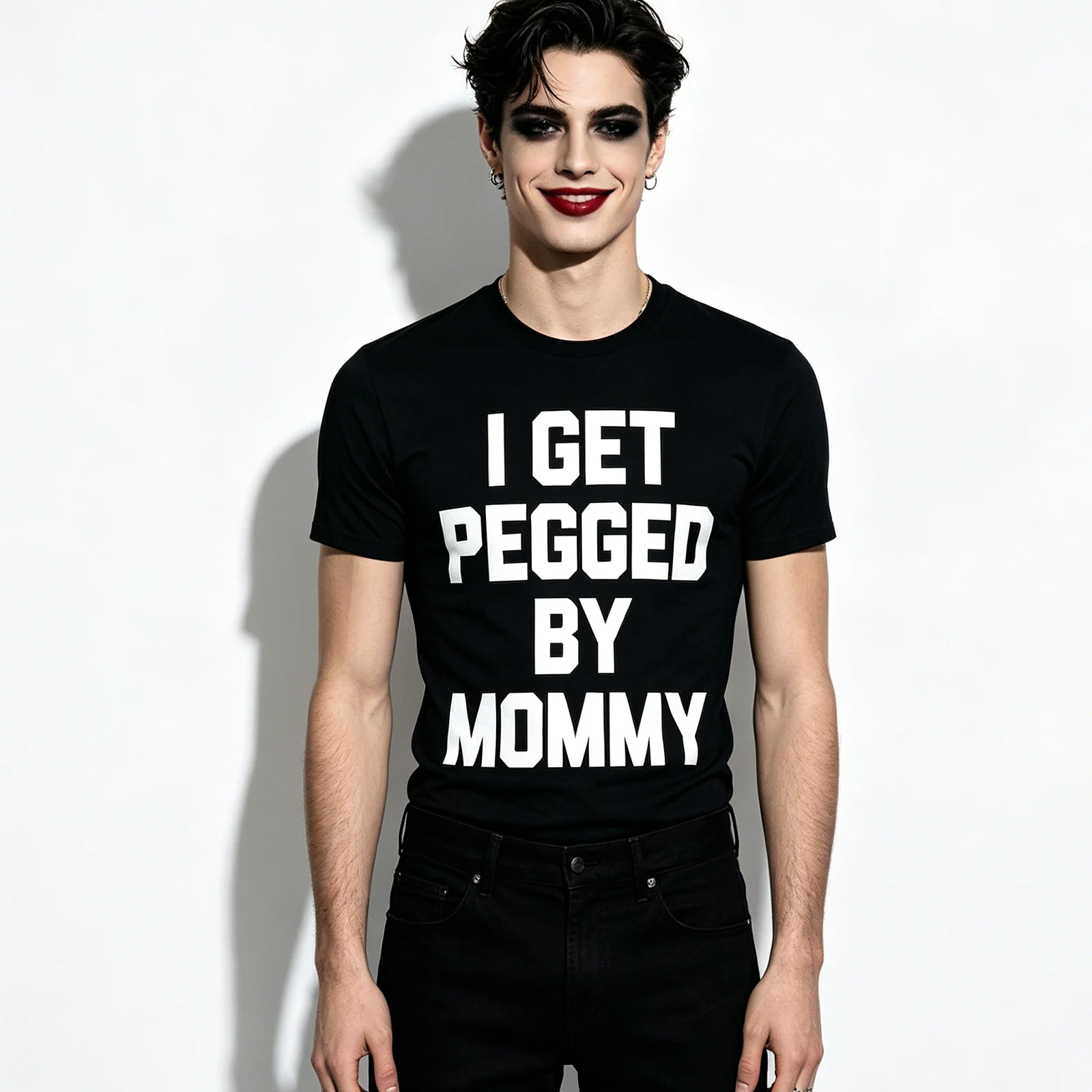 Gay TS CD Sub Friendly Naughty Party T Shirt Unisex Dominant Queen Pegging Roleplay Top Femdom Dominatrix Naughty Party Outfit