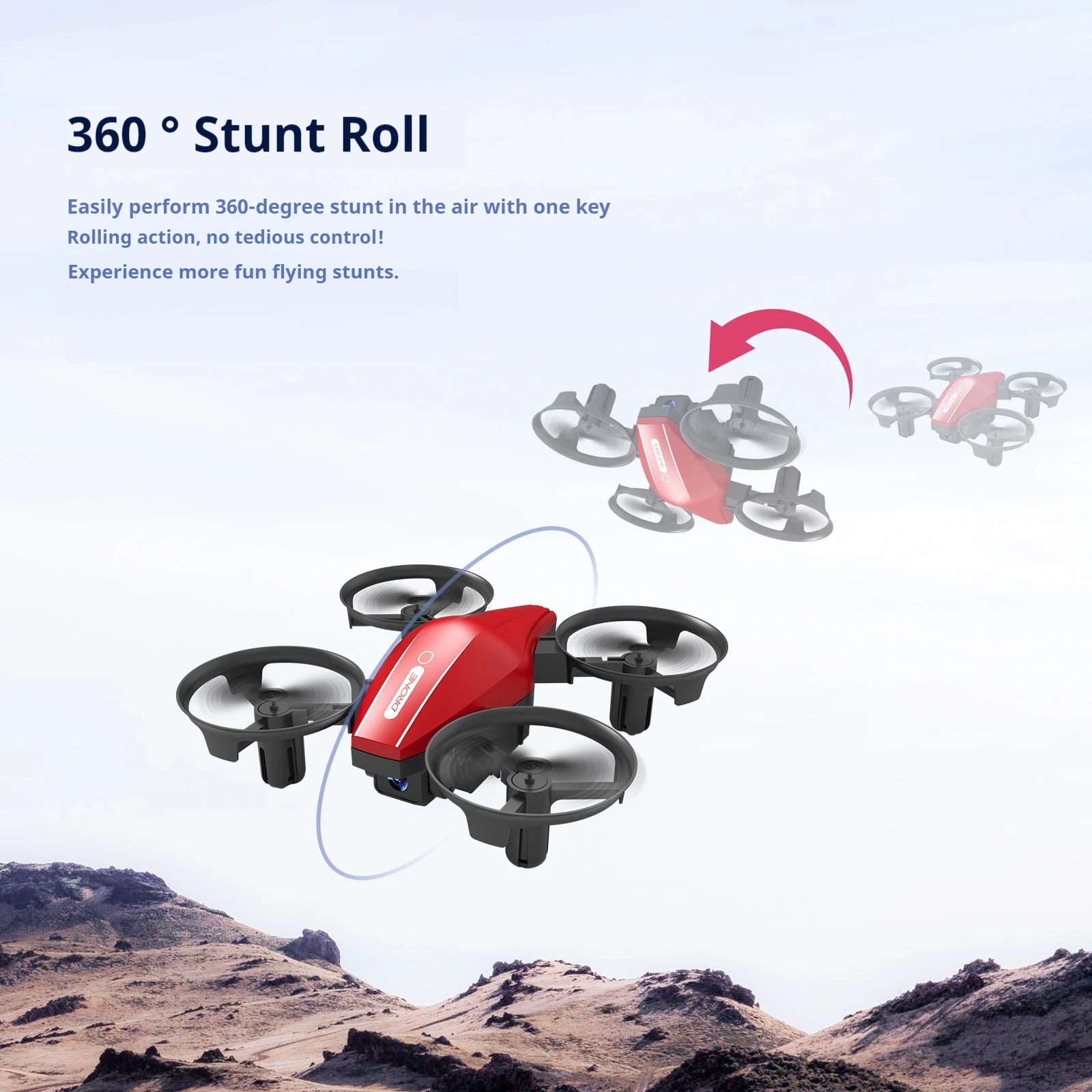 Controle Remoto Mini Drone para Adultos, Proteção Circular, Rotação de 360 °, Rolamento de Quatro Eixos, Aeronave Profissional, Presente de Brinquedo, 2.4g