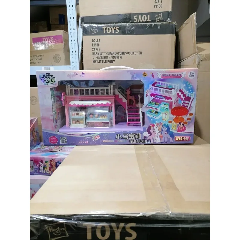 هاسبرو ماي ليتل بوني آيس كريم هاوس تجميعها لعبة مجسمة مجموعة ألعاب شخصية أكتون فتاة بنين لعب منزل هدية عيد ميلاد