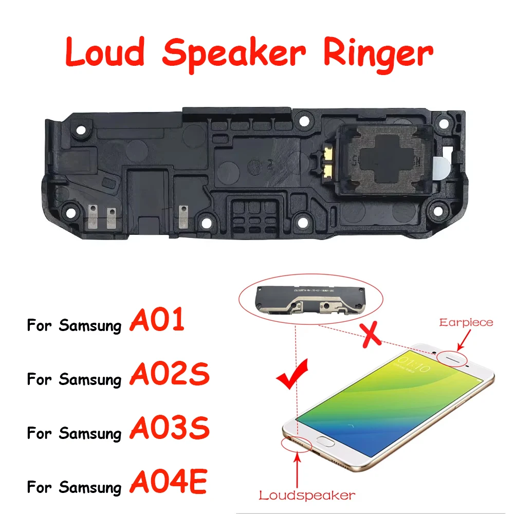Loud Speaker Ringer For Samsung A04s A04 A04E A01 A03 Core A02S Ringer Buzzer Flex Cable Replacement