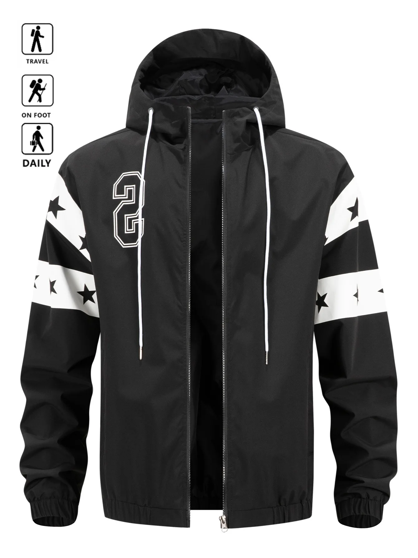 

Мужская куртка-пилот в американском стиле, модный мотоциклетный повседневный плащ с капюшоном, европейский размер на весну и осень 2023 г.