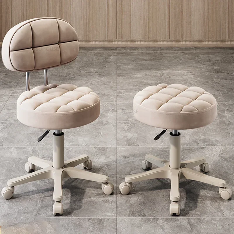 Simple Barber Chairs Beauty Salon Special Lifting Swivel Chair Barber Shop Round Stool Modern Sillas Para Barbería Furniture